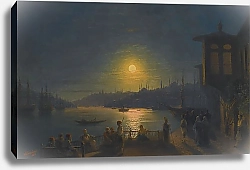 Постер Айвазовский Иван Восход луны над бухтой Золотой Рог