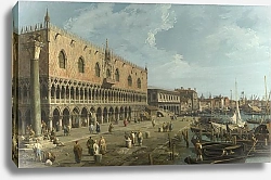 Постер Каналетто (Giovanni Antonio Canal) Венеция - Дворец Дожей и Рива дельи Скьявони