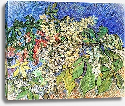 Постер Ван Гог Винсент (Vincent Van Gogh) Ветви цветущего каштана