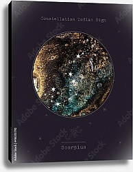 Постер Созвездие знака зодиака Скорпион