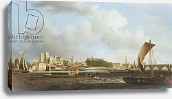 Постер Скотт Самуэль Westminster from Lambeth, with the ceremonial barge of the Ironmongers' Company, c.1745