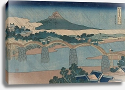 Постер Хокусай Кацушика The Brocade Bridge in Suo Province