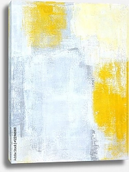 Постер Бело-желтая абстракция 1