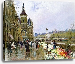 Постер Стейн Джордж Flower Sellers by the Seine