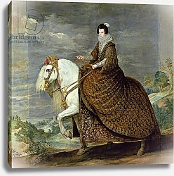 Постер Веласкес Диего (DiegoVelazquez) Equestrian portrait of Elisabeth de France, wife of Philip IV of Spain