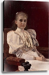 Постер Климт Густав (Gustav Klimt) Sitzendes junges Mädchen