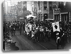 Постер Неизвестен Mardi Gras day, Rex passing up Camp Street, New Orleans, c.1900-06