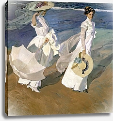 Постер Соролья-и-Бастида Хоакин Strolling along the Seashore, 1909