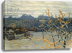 Постер Васнецов Аполлинарий Village in the Ural Mountains, 1907