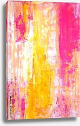 Постер Розово-желтая абстракция