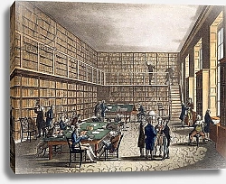 Постер Роуландсон Томас The Library at The Royal Institution, Albemarle Street, engraved by Joseph Constantine Stadler, 1809