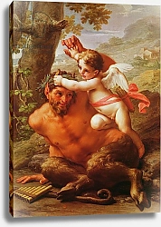 Постер Кортона Пьетро Cupid and Pan