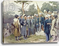 Постер Кившенко Алексей Caucasian Leader Shamil surrendering to Count Baryatinsky in 1859, 1880