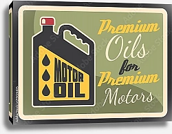 Постер Моторное масло, ретро-плакат для автосервиса