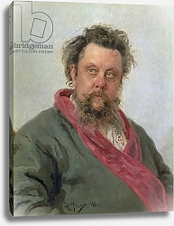 Постер Репин Илья Portrait of Modest Petrovich Moussorgsky 1881