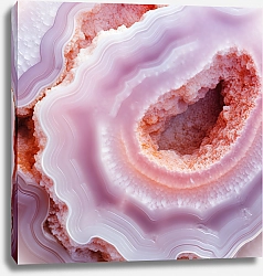 Постер Geode of pink agate stone 7
