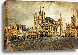 Постер Старая готическая Бельгия