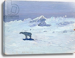 Постер Борисов Александр A Polar Bear Hunting in Moonlit Night, 1899