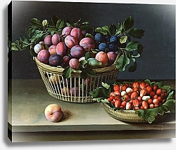 Постер Мойлон Луиз Basket of Plums and Basket of Strawberries, 1632