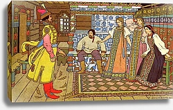 Постер Билибин Иван Добрый молодец, Иван-царевич и три его сестры