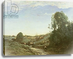 Постер Коро Жан (Jean-Baptiste Corot) La Charette, memory of Marcoussis