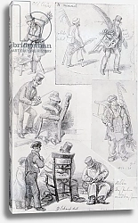 Постер Шарф Джордж (грав) Chair menders on the streets of London, 1820-30