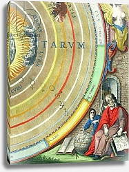 Постер Селлариус Адре (карты) An Astronomer, detail from a map of the planets, from 'A Celestial Atlas, or The Harmony of the Universe' pub. by Joannes Janssonius, Amsterdam, 1660-61