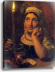 Постер Кипренский Орест Ворожея со свечой. 1828