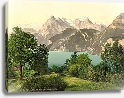 Постер Швейцария. Парк у озера