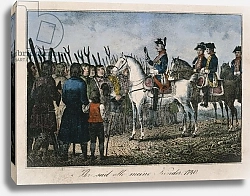 Постер Школа: Немецкая 18в. Frederick the Great with the farmers