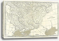 Постер Карта Россия в Европе, южная часть, 1809г. 1