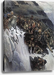 Постер Суриков Василий Переход Суворова через Альпы. 1898
