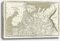 Постер Карта Россия в Европе, северная часть, 1809г. 1