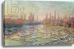 Постер Моне Клод (Claude Monet) The Thaw on the Seine, near Vetheuil, 1880