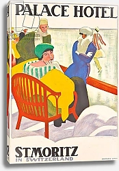 Постер Кардино Эмиль Poster advertising the Palace Hotel at St. Moritz, 1920