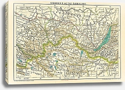 Постер Карта Сибири (Алтай и Байкал), 1898г. 1