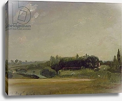 Постер Констебль Джон (John Constable) View Towards the Rectory, East Bergholt, 1813