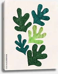 Постер Тропический листовой коллаж