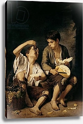 Постер Мурильо Бартоломе Two Children Eating a Melon and Grapes, 1645-46