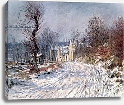 Постер Моне Клод (Claude Monet) The Road to Giverny, Winter, 1885