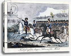 Постер Школа: Немецкая 18в. Frederick on his White Horse near Molwitz