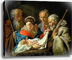 Постер Стомер Матиас Adoration of the Infant Jesus
