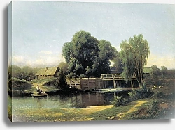 Постер Каменев Лев У плотины. 1864