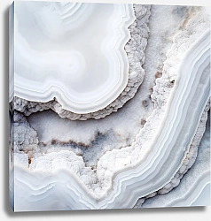 Постер Geode of white agate stone 14