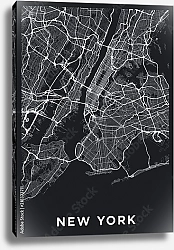 Постер Темная карта Нью-Йорка