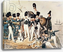 Постер Брюллов Александр Tsarevich Alexander with his Cadets at Peterhof, c.1823