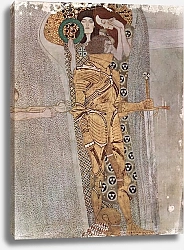 Постер Климт Густав (Gustav Klimt) Бетховенский фриз, стенная роспись в Доме Сецессиона (Вена), ныне Австрийской галерее. Фрагмент