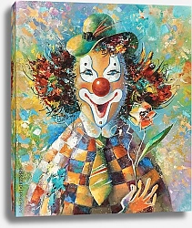 Постер Клоун с цветком
