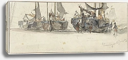 Постер Руфолс Виллем Vissersboten op het strand van Scheveningen