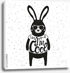 Постер Стильный кролик в солнцезащитных очках